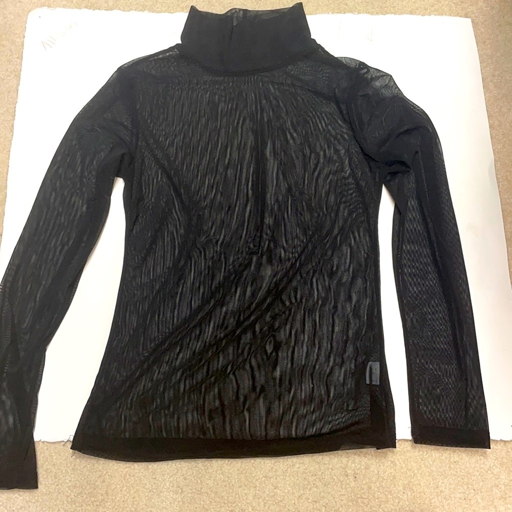 Black mesh long sleeve